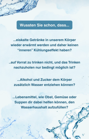 Hinweise Hitzeschutz