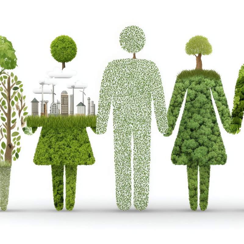 Illustration gr&uuml;ne Personen