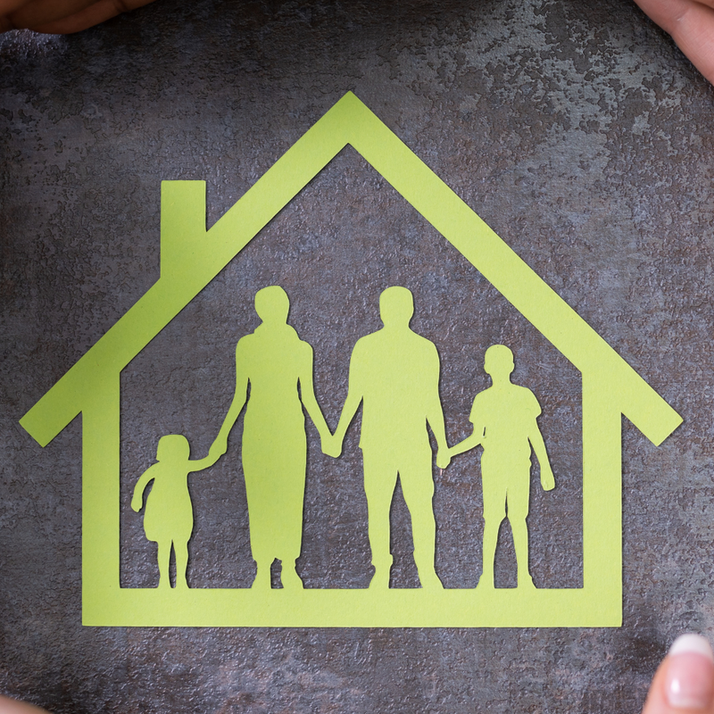 Familie Papierausschnitt